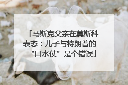 马斯克父亲在莫斯科表态：儿子与特朗普的“口水仗”是个错误