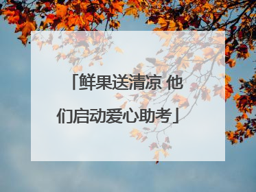 鲜果送清凉 他们启动爱心助考
