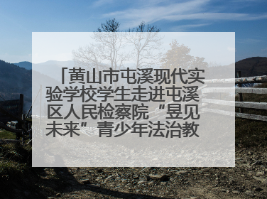 黄山市屯溪现代实验学校学生走进屯溪区人民检察院“昱见未来”青少年法治教育宣传基地