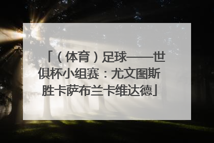 （体育）足球——世俱杯小组赛：尤文图斯胜卡萨布兰卡维达德