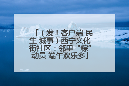 （发！客户端 民生 城事）西宁文化街社区：邻里“粽”动员 端午欢乐多