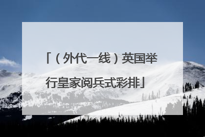 （外代一线）英国举行皇家阅兵式彩排