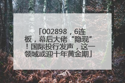 002898，6连板，幕后大佬“隐现”！国际投行发声，这一领域或迎十年黄金期