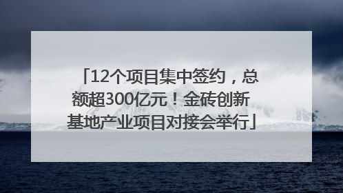 12个项目集中签约，总额超300亿元！金砖创新基地产业项目对接会举行