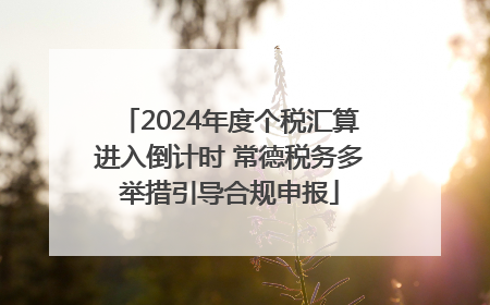 2024年度个税汇算进入倒计时 常德税务多举措引导合规申报