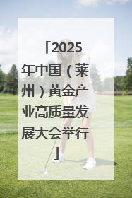 2025年中国（莱州）黄金产业高质量发展大会举行