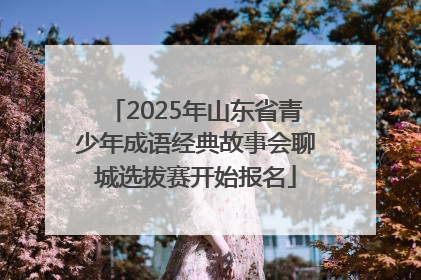 2025年山东省青少年成语经典故事会聊城选拔赛开始报名