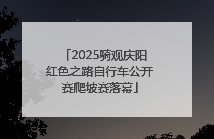 2025骑观庆阳红色之路自行车公开赛爬坡赛落幕