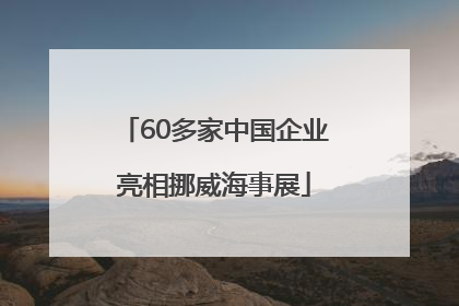 60多家中国企业亮相挪威海事展