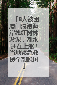 8人被困厦门浪漫海岸线红树林淤泥，潮水还在上涨！当地紧急救援全部脱困