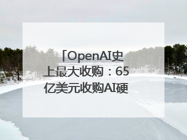 OpenAI史上最大收购：65亿美元收购AI硬件公司，由苹果前设计总监创办