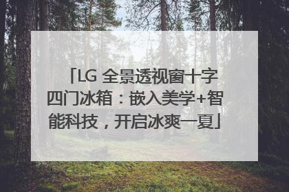 LG 全景透视窗十字四门冰箱：嵌入美学+智能科技，开启冰爽一夏